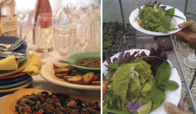 summer menu includes salad and other al fresco entertaining main dishes and desserts