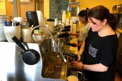 Expert baristas at Nirvana Coffee in Barnstable, MA