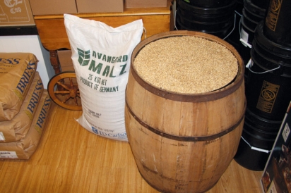 Equipment and ingredients of home brewed beer