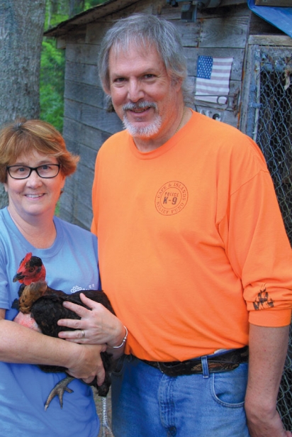 Judi and Steve Matson with goats