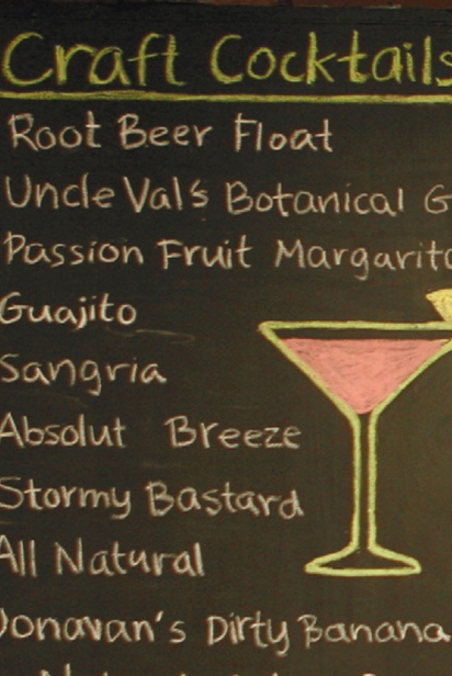 Craft Cocktails chalkboard
