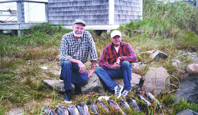 Peter Budryk and John Myjak catch tautog
