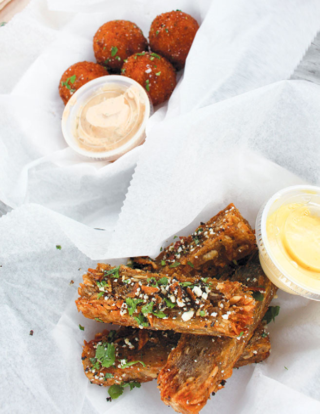 Arancini and Block Fries